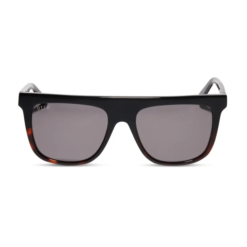 STEVIE - BLACK TORTOISE + GREY SUNGLASSES sold by Diff Eyewear