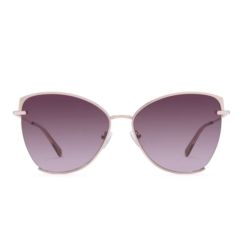 KADENCE - ROSE GOLD + WINE GRADIENT SUNGLASSES sold by Diff Eyewear