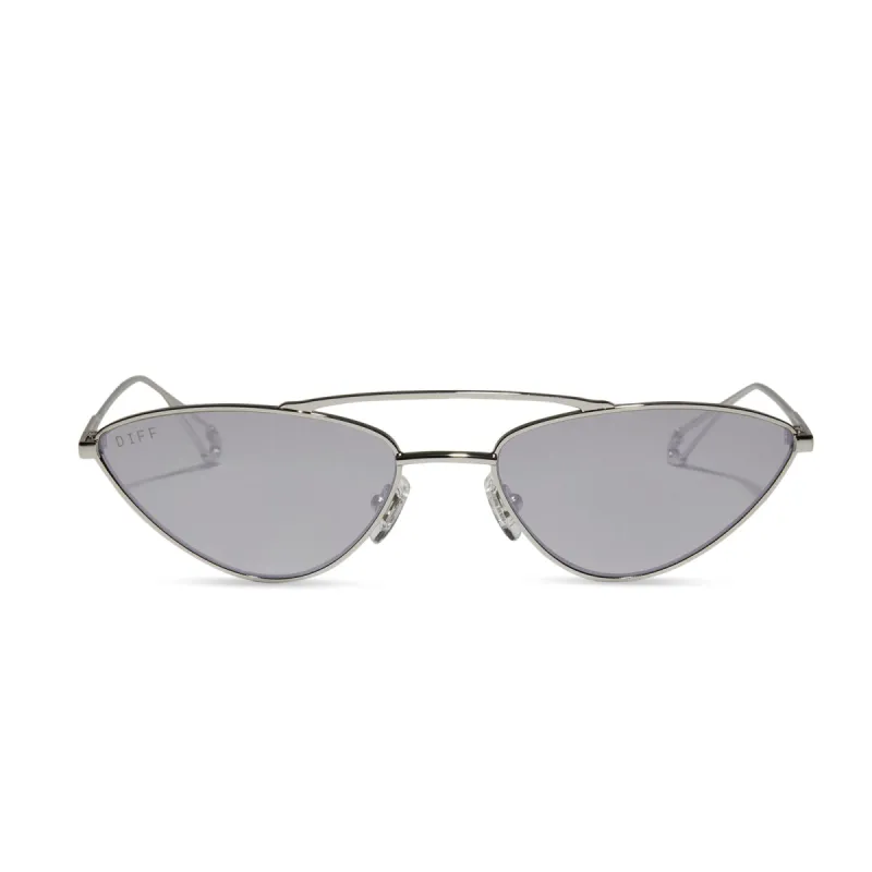 L.E.S. - SILVER + CHROME MIRROR SUNGLASSES sold by Diff Eyewear