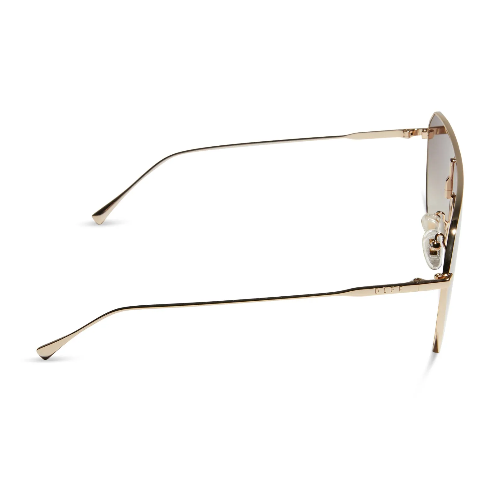 DASH SHIELD - GOLD + BROWN GRADIENT SUNGLASSES sold by Diff Eyewear product image thumbnail 3