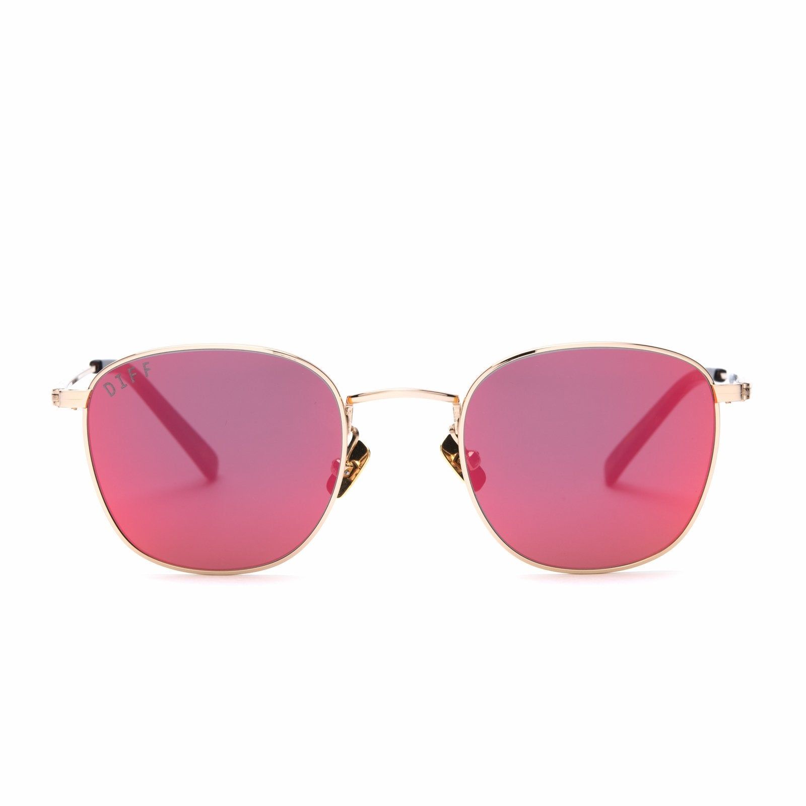 AXEL - GOLD + RED MIRROR SUNGLASSES sold by Diff Eyewear