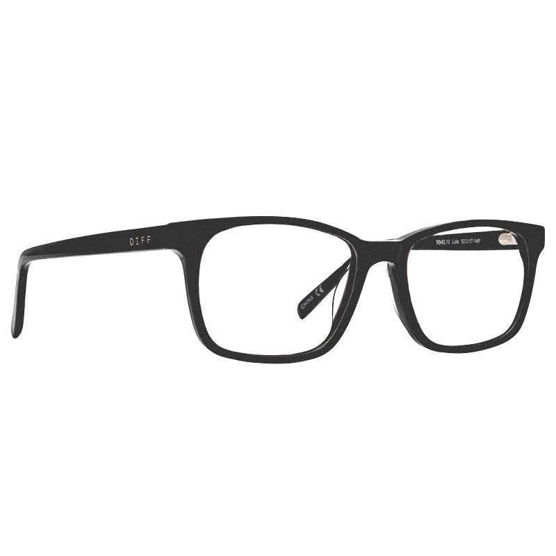 LOLA - MATTE BLACK + BLUE LIGHT TECHNOLOGY CLEAR GLASSES sold by Diff Eyewear product image thumbnail 2