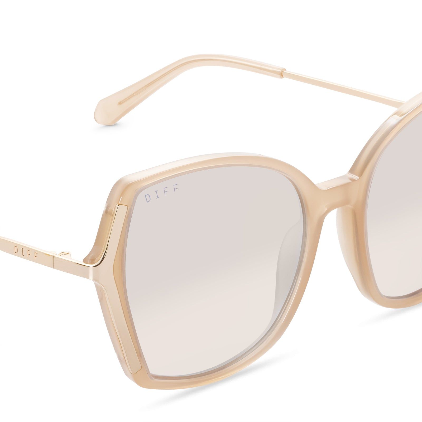DONNA II - RUSTIQUE + BEIGE MIRROR SUNGLASSES sold by Diff Eyewear product image thumbnail 3