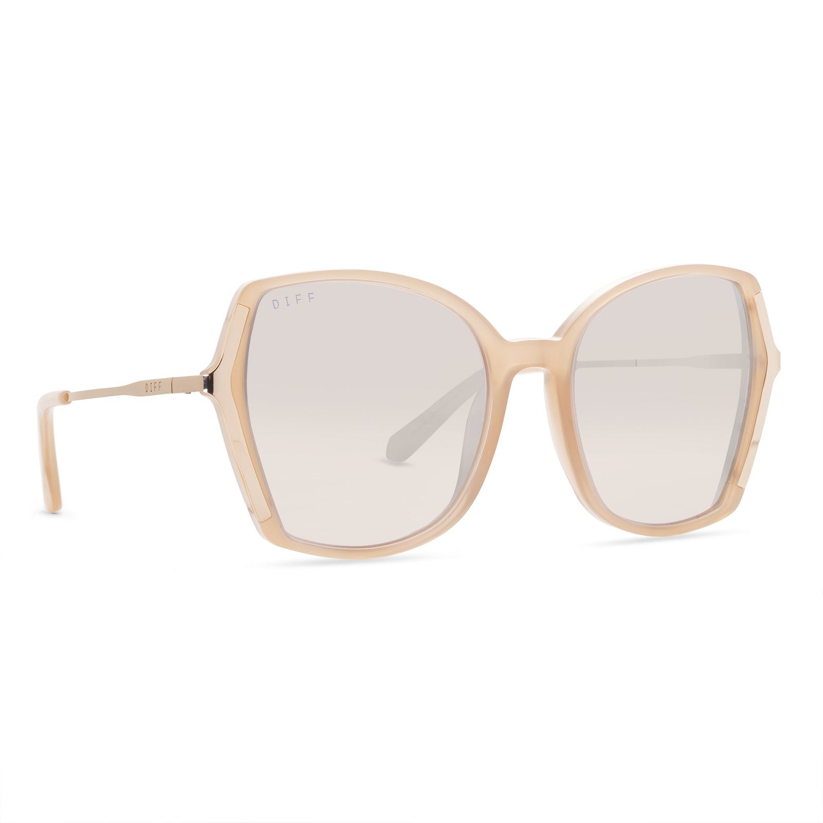 DONNA II - RUSTIQUE + BEIGE MIRROR SUNGLASSES sold by Diff Eyewear product image thumbnail 2