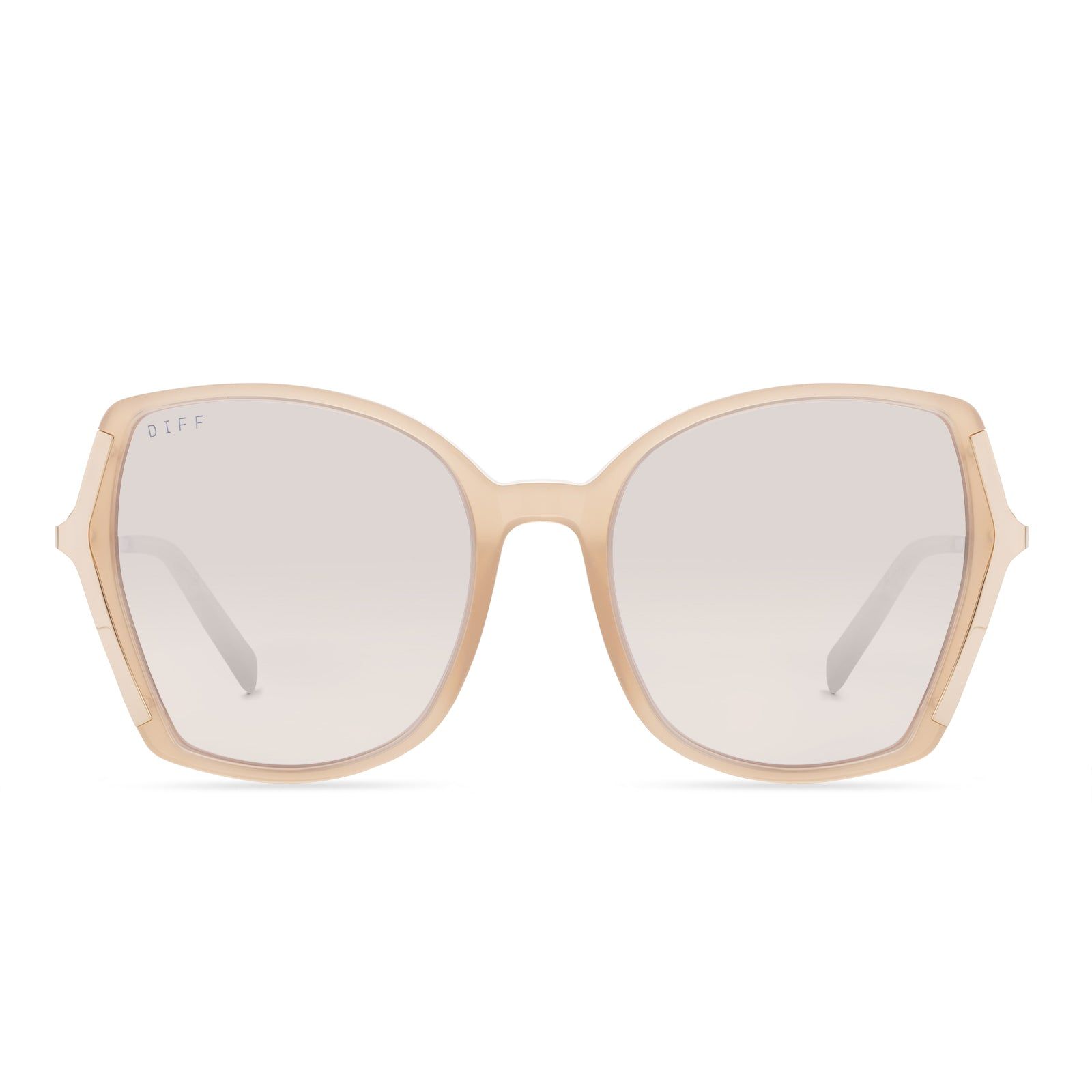 DONNA II - RUSTIQUE + BEIGE MIRROR SUNGLASSES sold by Diff Eyewear