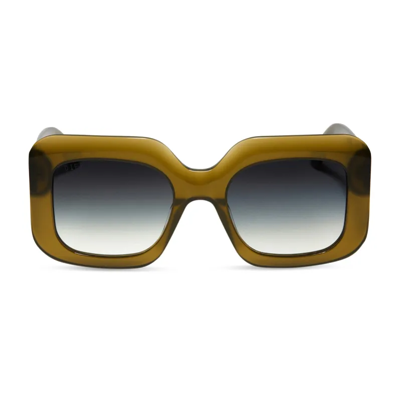 GIADA - RICH OLIVE + GREY GRADIENT SUNGLASSES sold by Diff Eyewear