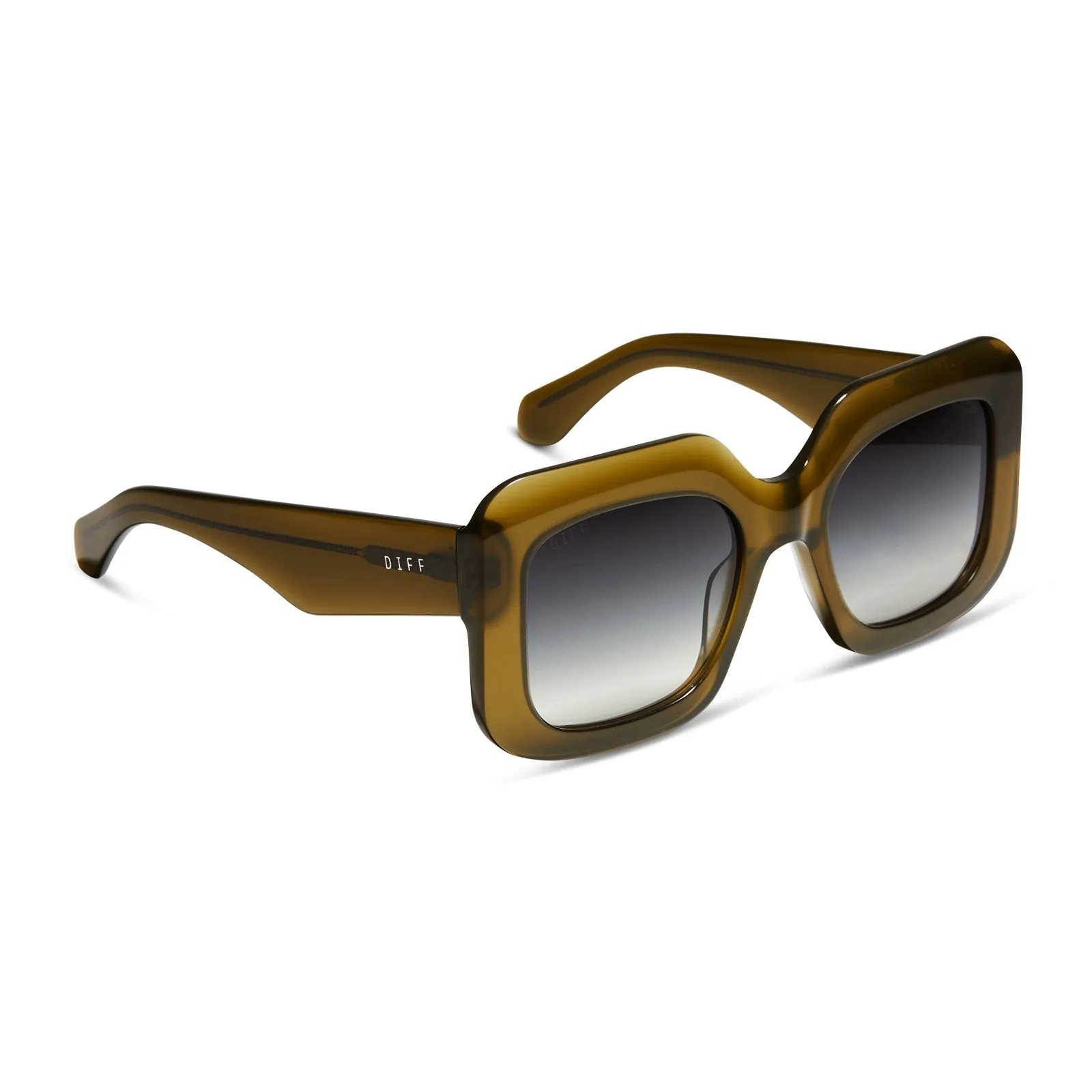 GIADA - RICH OLIVE + GREY GRADIENT SUNGLASSES sold by Diff Eyewear product image thumbnail 2