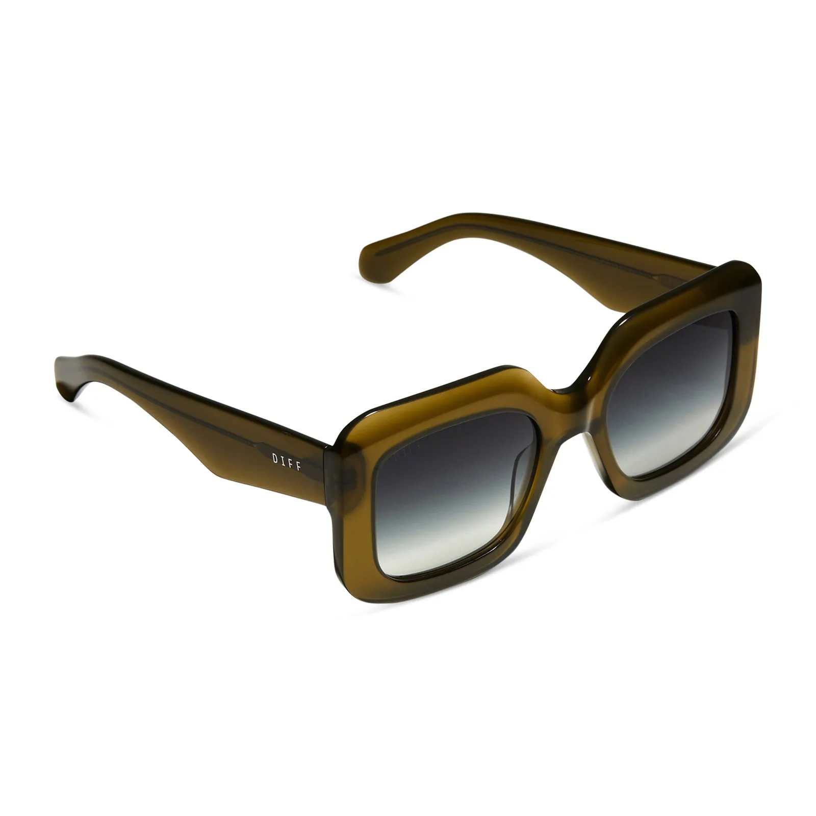 GIADA - RICH OLIVE + GREY GRADIENT SUNGLASSES sold by Diff Eyewear product image thumbnail 4