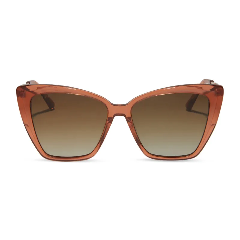 BECKY II - BROWN SUGAR + BRONZE GRADIENT POLARIZED SUNGLASSES sold by Diff Eyewear