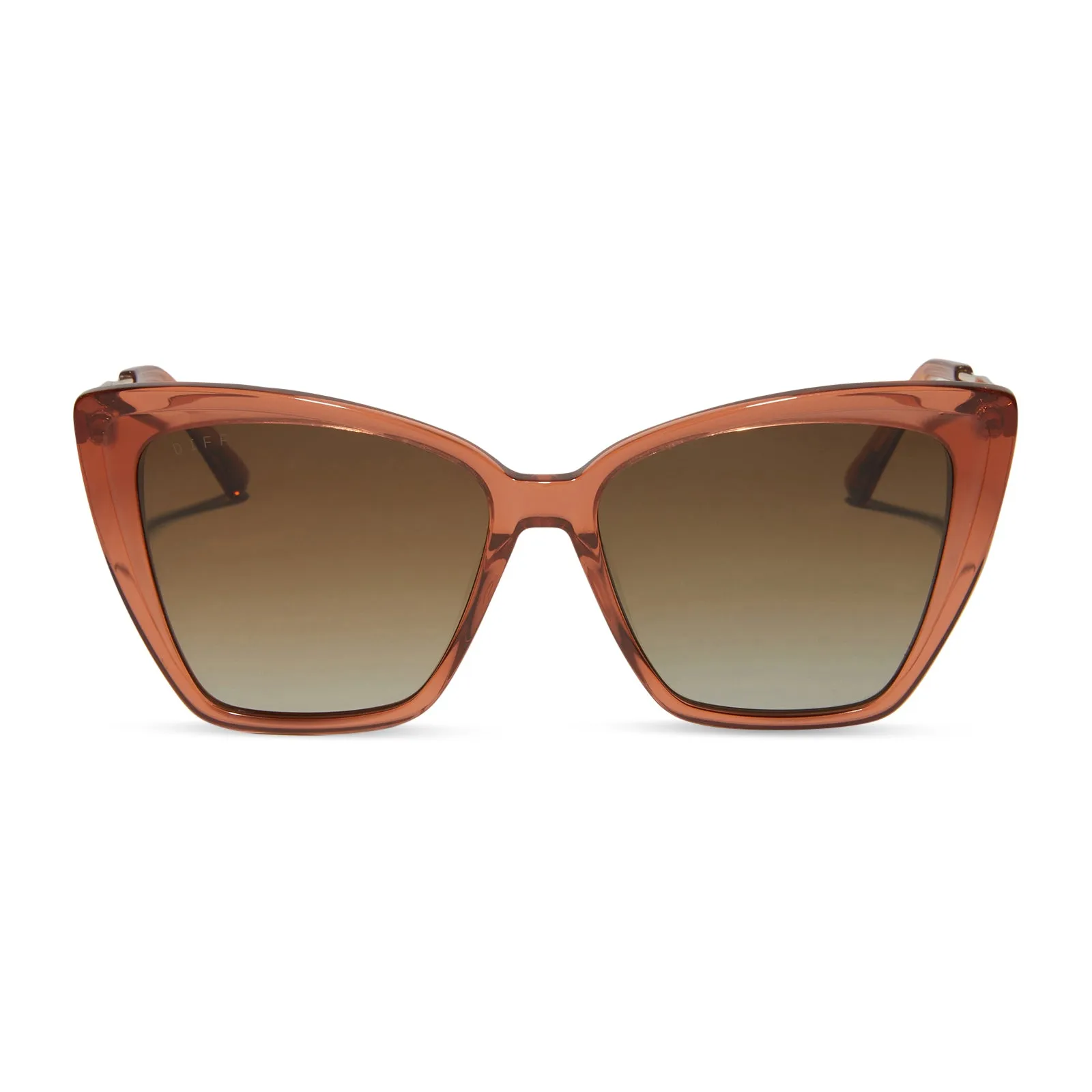 BECKY II - BROWN SUGAR + BRONZE GRADIENT POLARIZED SUNGLASSES sold by Diff Eyewear