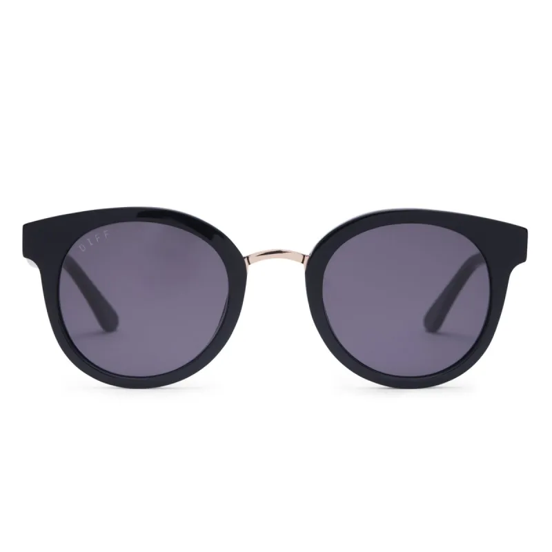 CHELSEA DEBOER - AUBREE + BLACK + GREY SUNGLASSES sold by Diff Eyewear