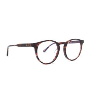 SAWYER - WINE TORTOISE + CLEAR GLASSES sold by Diff Eyewear