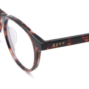 SAWYER - WINE TORTOISE + CLEAR GLASSES sold by Diff Eyewear
