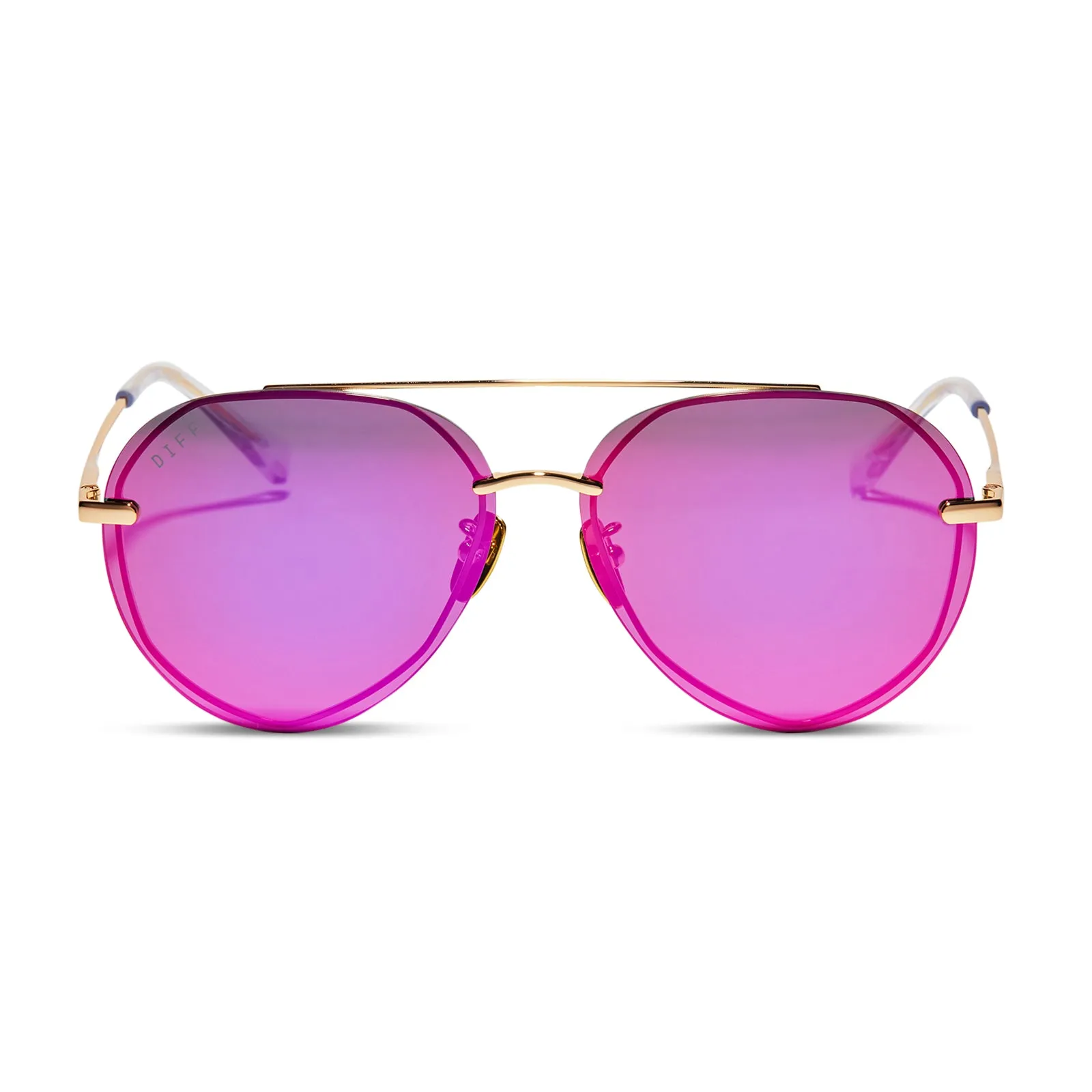 LENOX - GOLD + SUNSET MIRROR + POLARIZED SUNGLASSES sold by Diff Eyewear