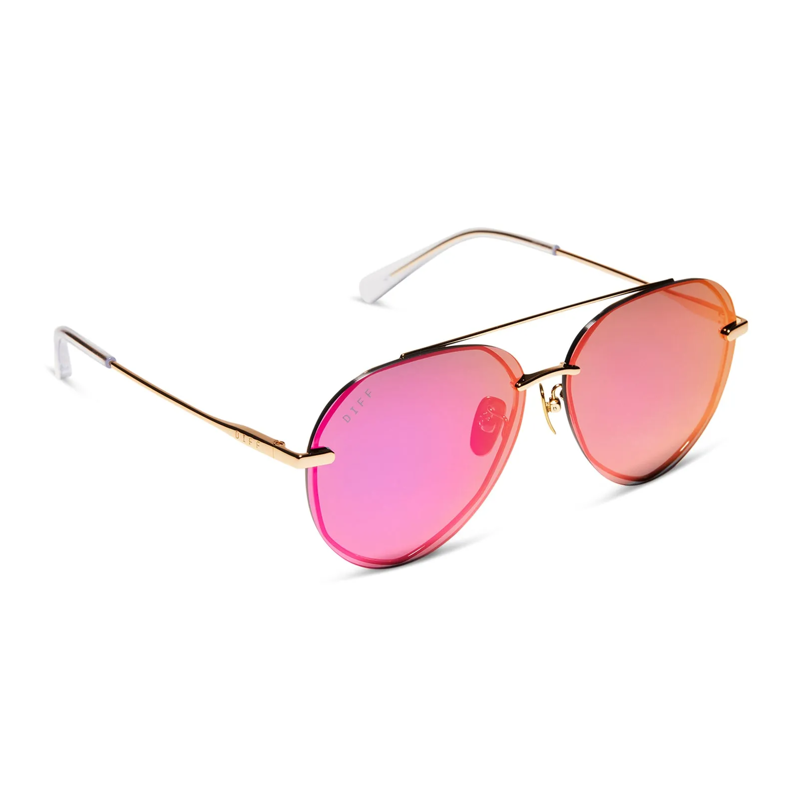 LENOX - GOLD + SUNSET MIRROR + POLARIZED SUNGLASSES sold by Diff Eyewear product image thumbnail 2
