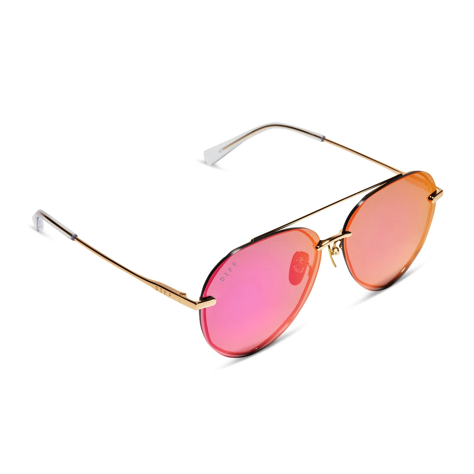 LENOX - GOLD + SUNSET MIRROR + POLARIZED SUNGLASSES sold by Diff Eyewear product image thumbnail 4