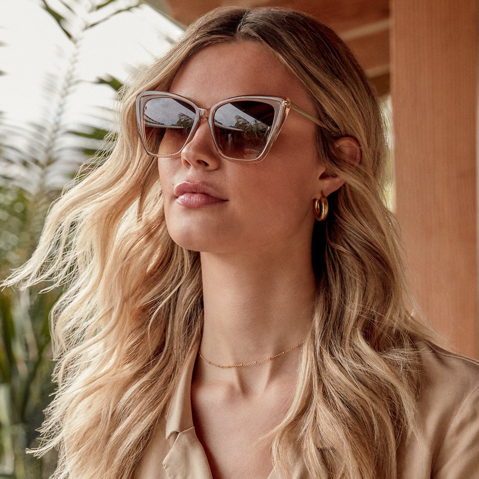 BECKY II - VINTAGE CRYSTAL + BROWN GRADIENT SUNGLASSES sold by Diff Eyewear product image thumbnail 4