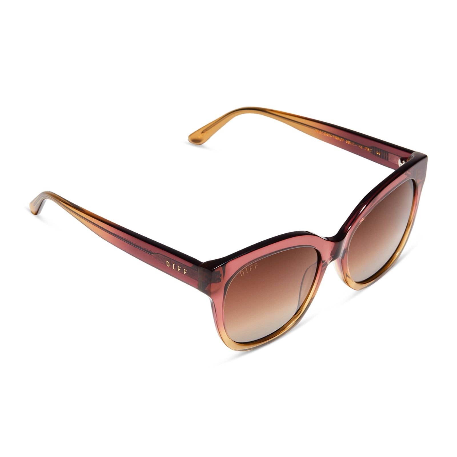 MAYA - CLAYTON + BROWN GRADIENT POLARIZED SUNGLASSES sold by Diff Eyewear product image thumbnail 4