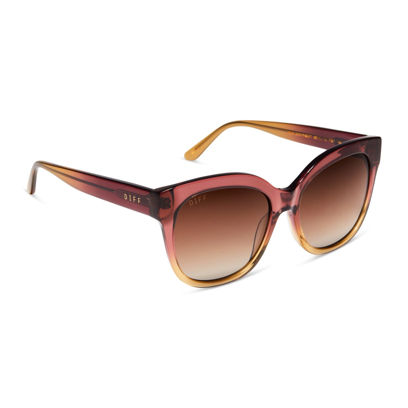 MAYA - CLAYTON + BROWN GRADIENT POLARIZED SUNGLASSES sold by Diff Eyewear product image thumbnail 2