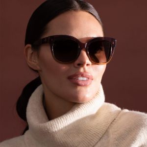 MAYA - CLAYTON + BROWN GRADIENT POLARIZED SUNGLASSES sold by Diff Eyewear