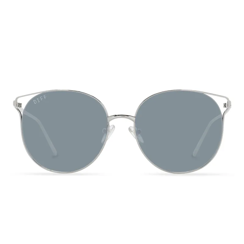 RORY - SILVER + AVIARY FLASH SUNGLASSES sold by Diff Eyewear