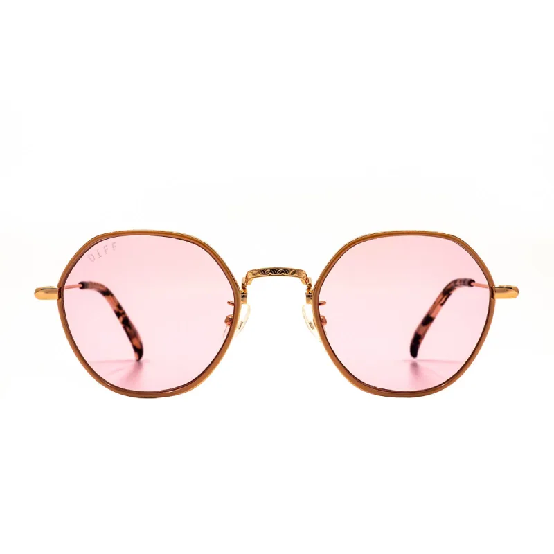 RIDLEY - ROSE GOLD + PINK BLUE LIGHT TECHNOLOGY sold by Diff Eyewear