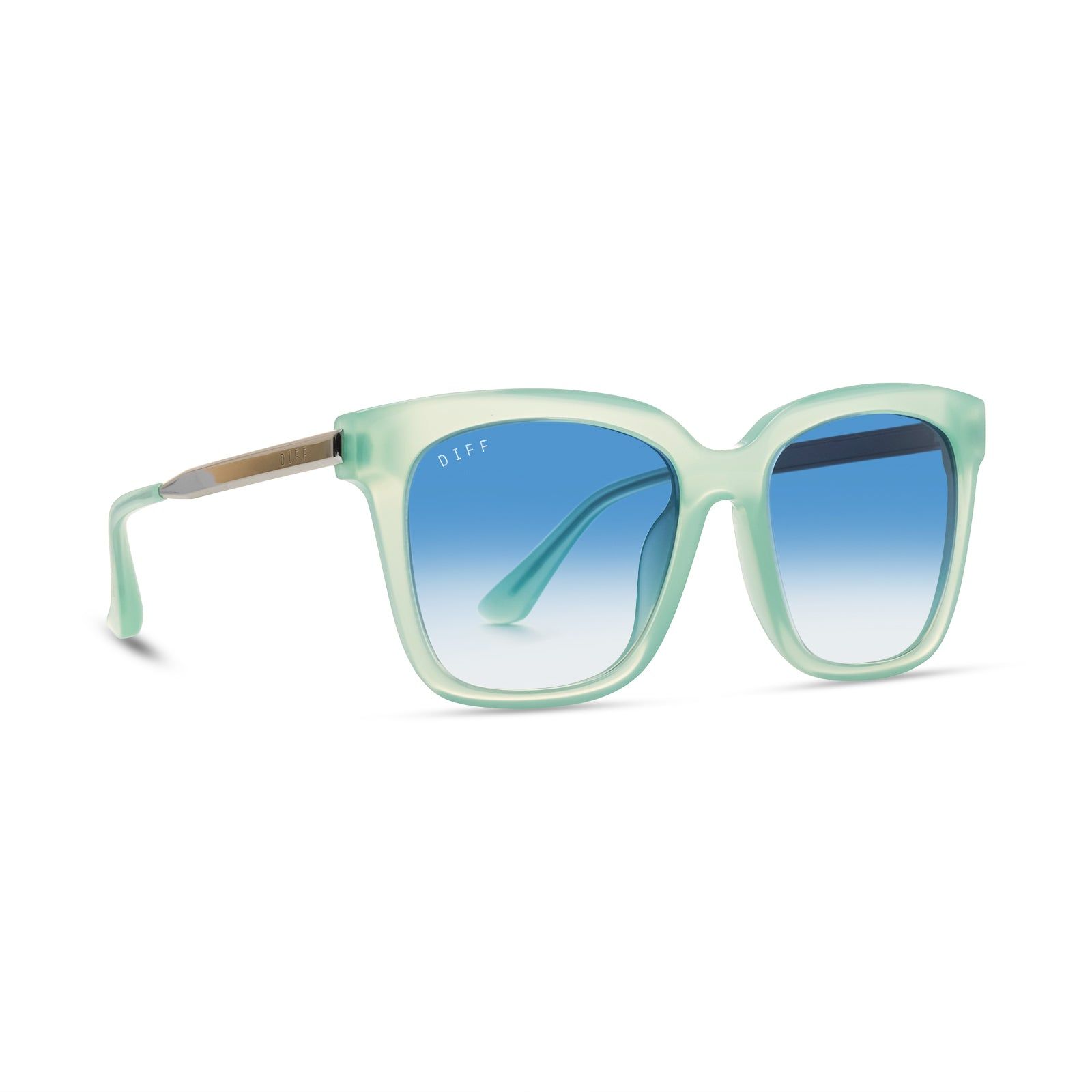 BELLA - SEAFOAM + AEGEAN BLUE GRADIENT SUNGLASSES sold by Diff Eyewear product image thumbnail 2