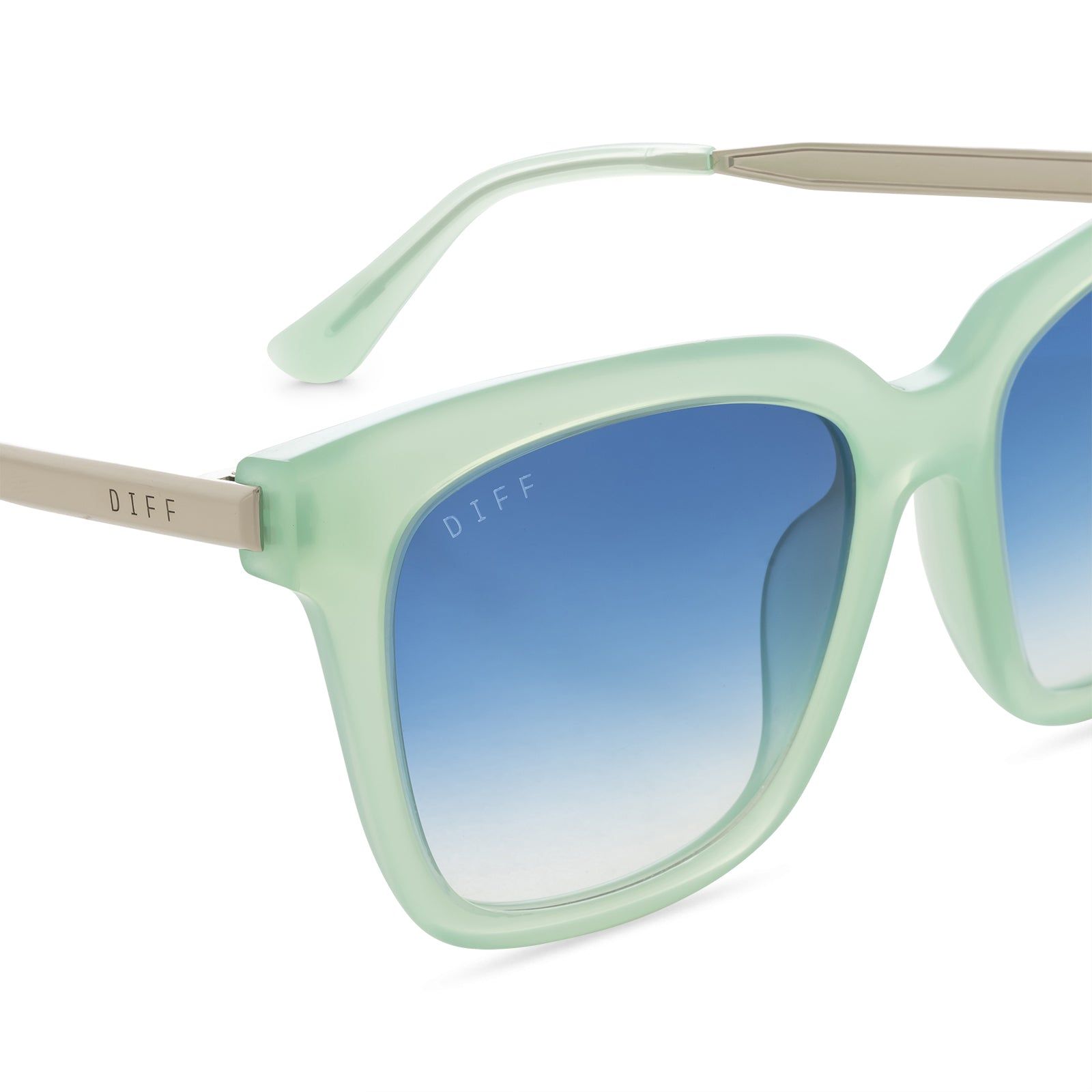 BELLA - SEAFOAM + AEGEAN BLUE GRADIENT SUNGLASSES sold by Diff Eyewear product image thumbnail 3