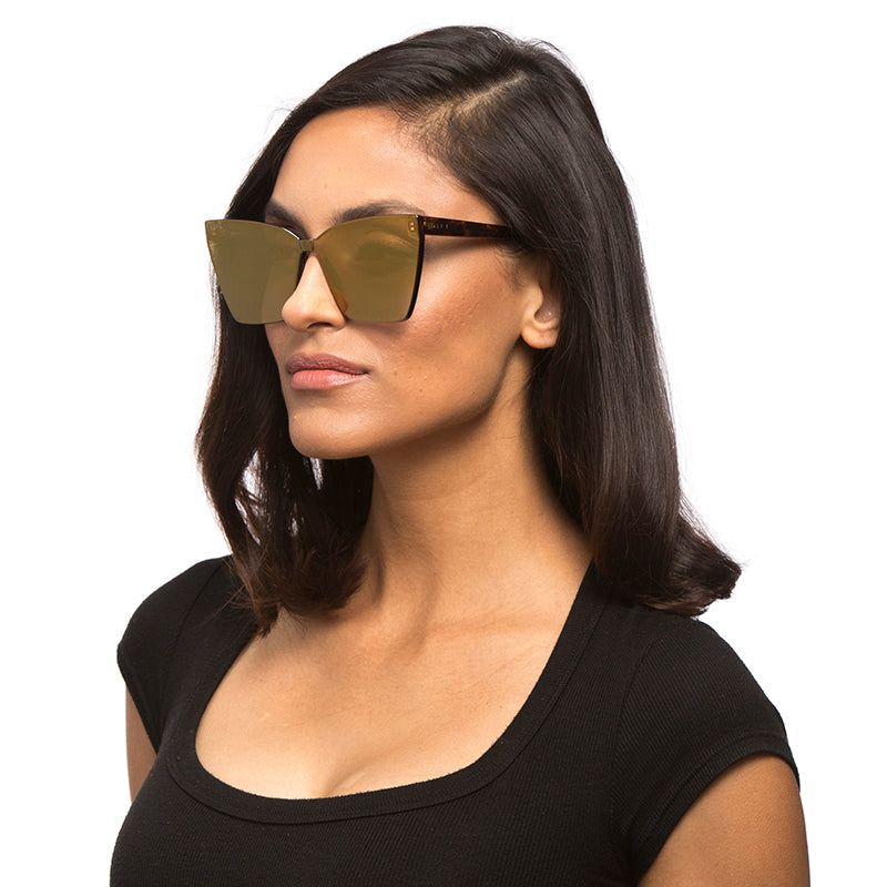 GOLDIE - GOLD TORTOISE + GOLD FLASH SUNGLASSES sold by Diff Eyewear product image thumbnail 4