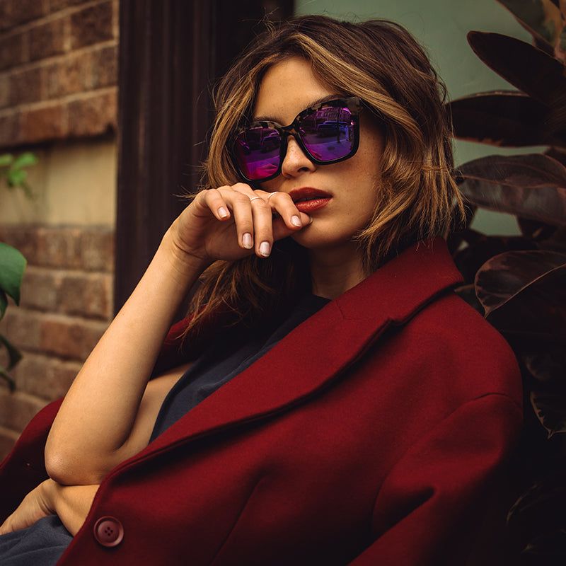 BELLA - GREY FADE + PURPLE MIRROR + POLARIZED sold by Diff Eyewear product image thumbnail 7