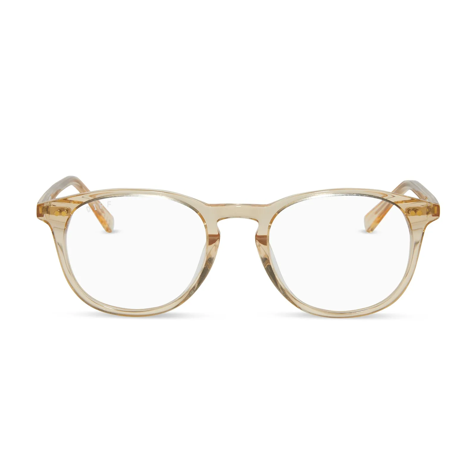 JAXSON - HONEY CRYSTAL + GLASSES sold by Diff Eyewear