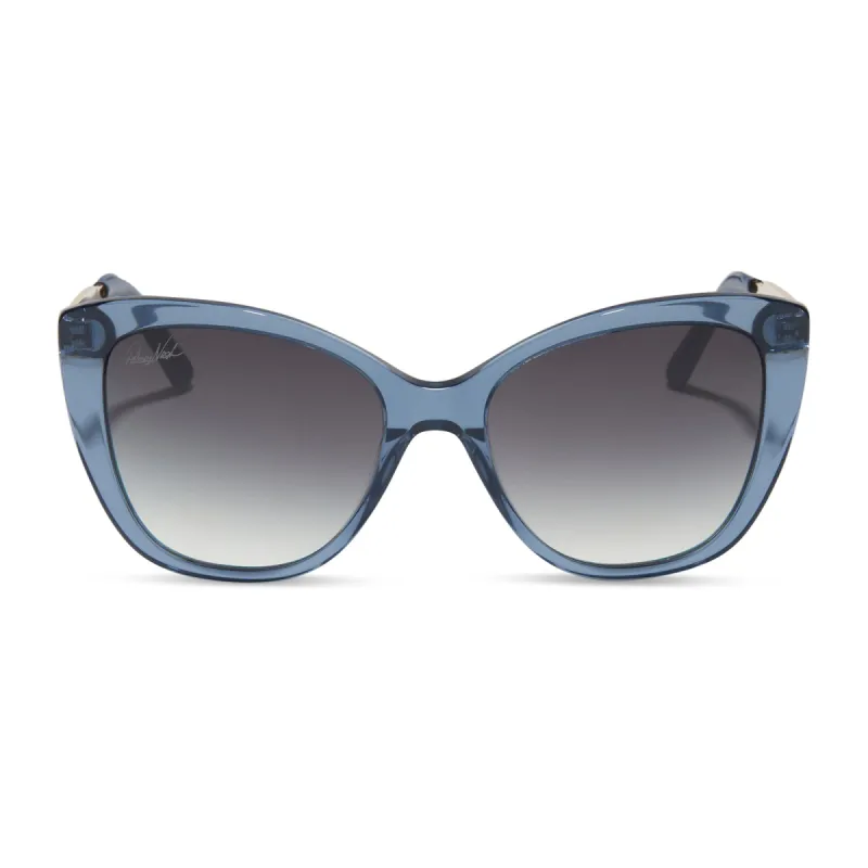 PATRICIA NASH  - BRIGITTE + MIRAGE W/ GOLD TEMPLES + GREY GRADIENT SUNGLASSES sold by Diff Eyewear