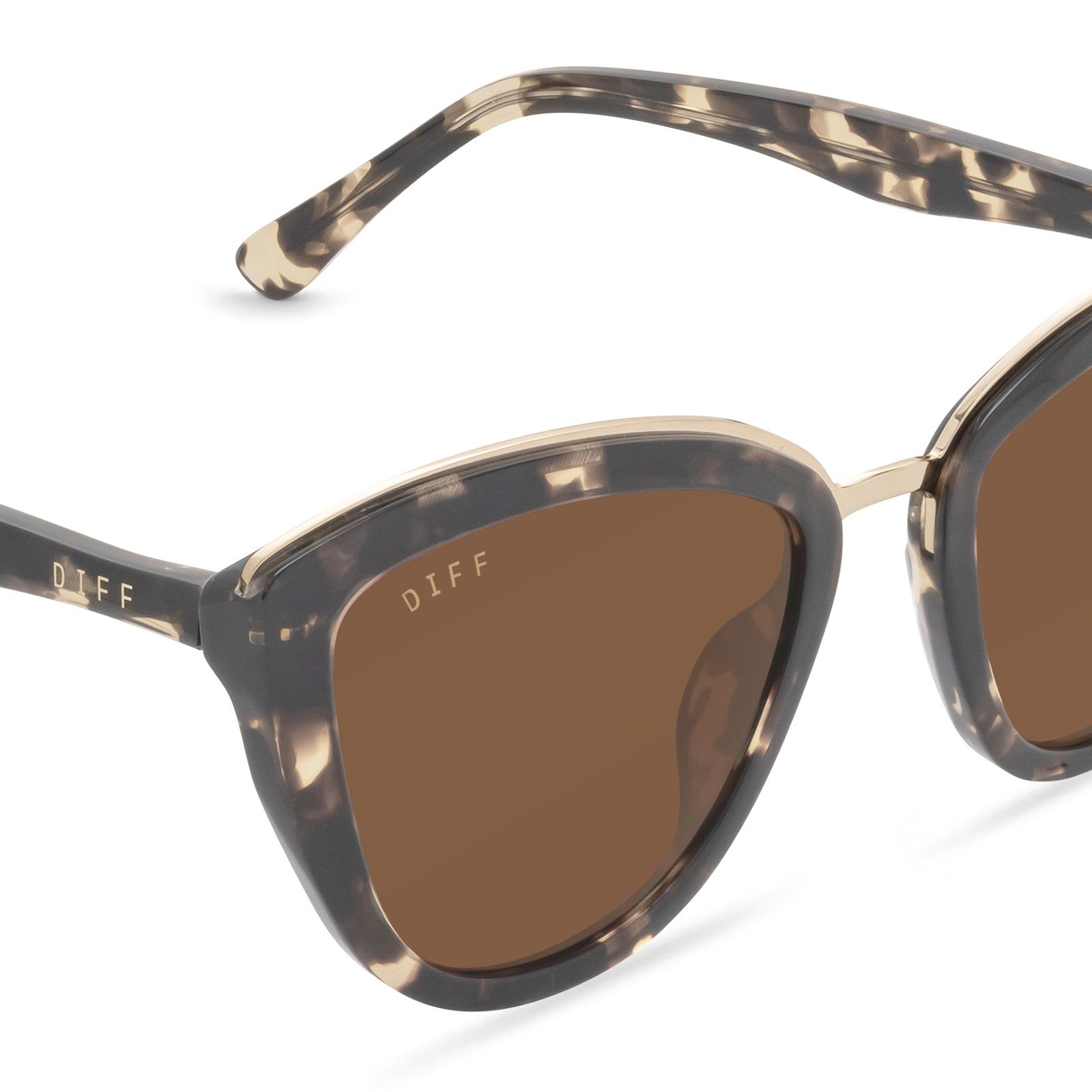 ROSE - ESPRESSO TORTOISE + BROWN SUNGLASSES sold by Diff Eyewear product image thumbnail 4