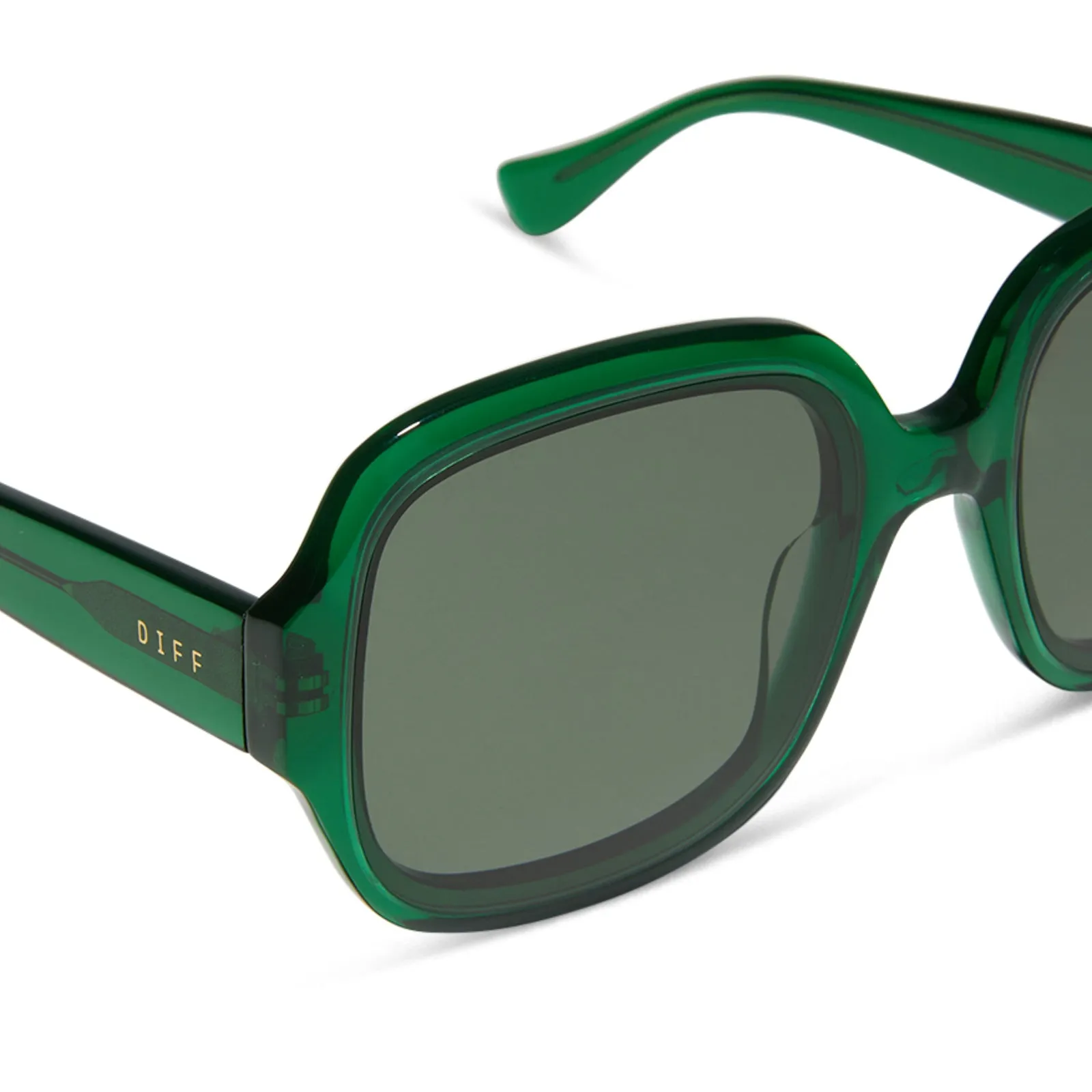 SERAPHINA - PALM GREEN CRYSTAL + G15 SUNGLASSES sold by Diff Eyewear product image thumbnail 4