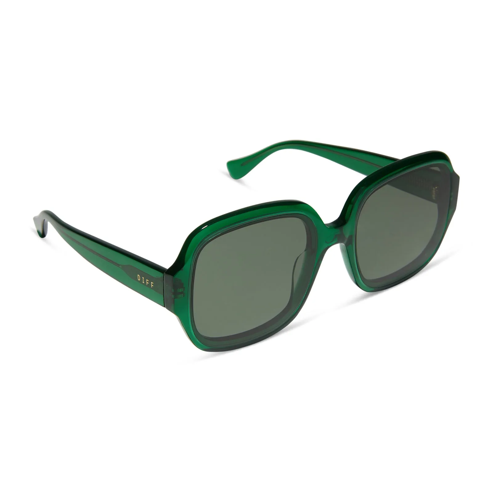 SERAPHINA - PALM GREEN CRYSTAL + G15 SUNGLASSES sold by Diff Eyewear product image thumbnail 2