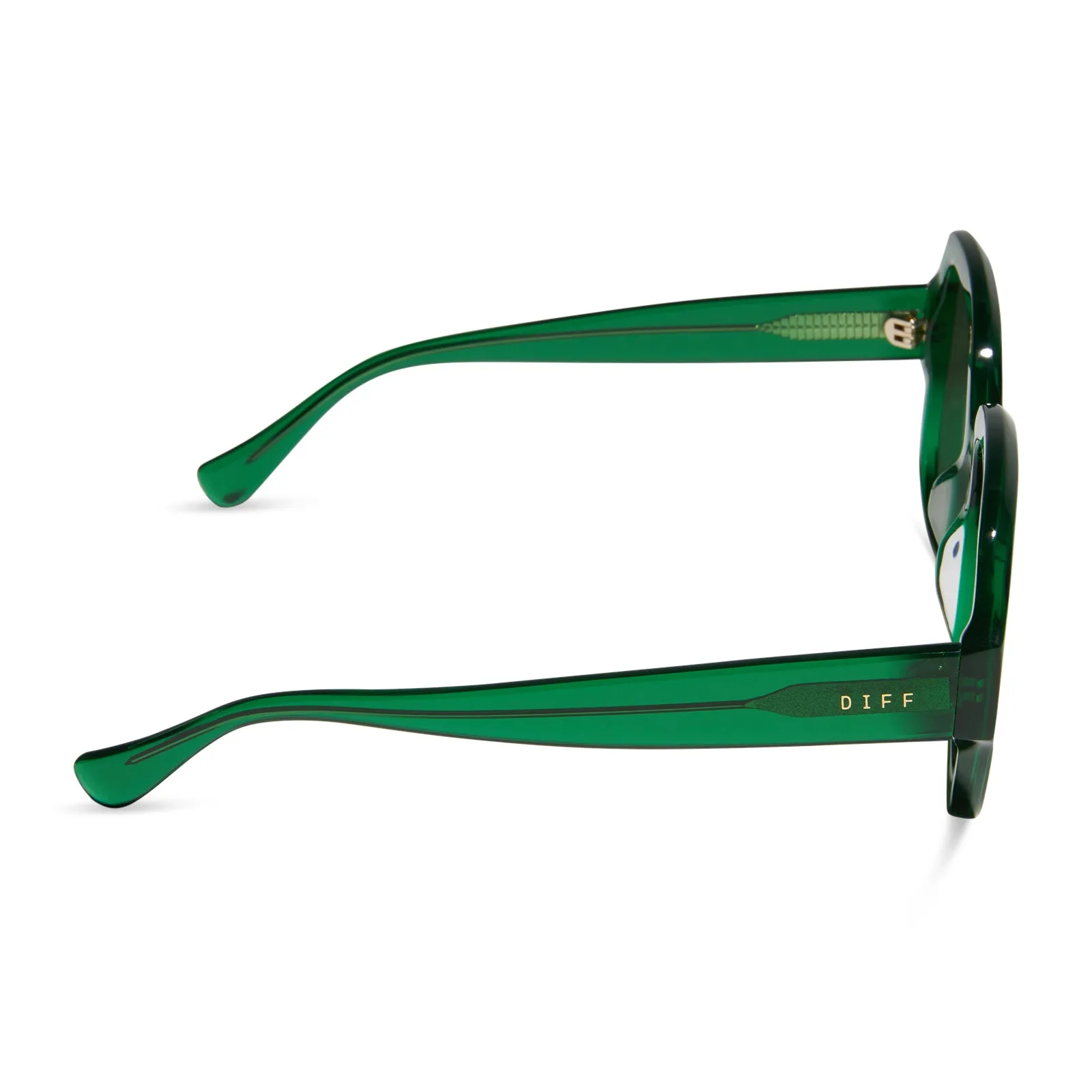 SERAPHINA - PALM GREEN CRYSTAL + G15 SUNGLASSES sold by Diff Eyewear product image thumbnail 3