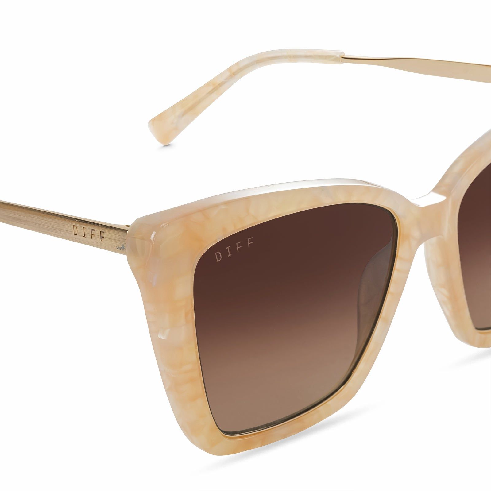 BECKY IV - CITRINE PEARL + BROWN GRADIENT + POLARIZED SUNGLASSES sold by Diff Eyewear product image thumbnail 3