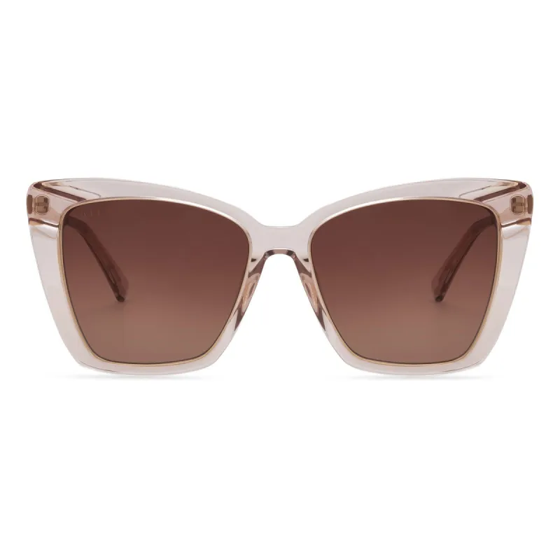 BECKY IV - LIGHT PINK CRYSTAL + BROWN GRADIENT SUNGLASSES sold by Diff Eyewear