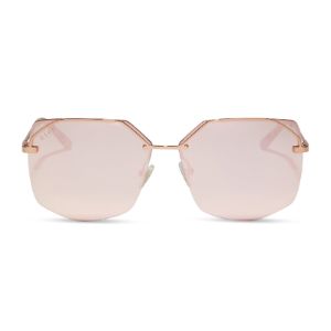 BREE - ROSE GOLD + CHERRY BLOSSOM MIRROR SUNGLASSES sold by Diff Eyewear