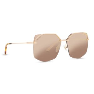BREE - ROSE GOLD + CHERRY BLOSSOM MIRROR SUNGLASSES sold by Diff Eyewear