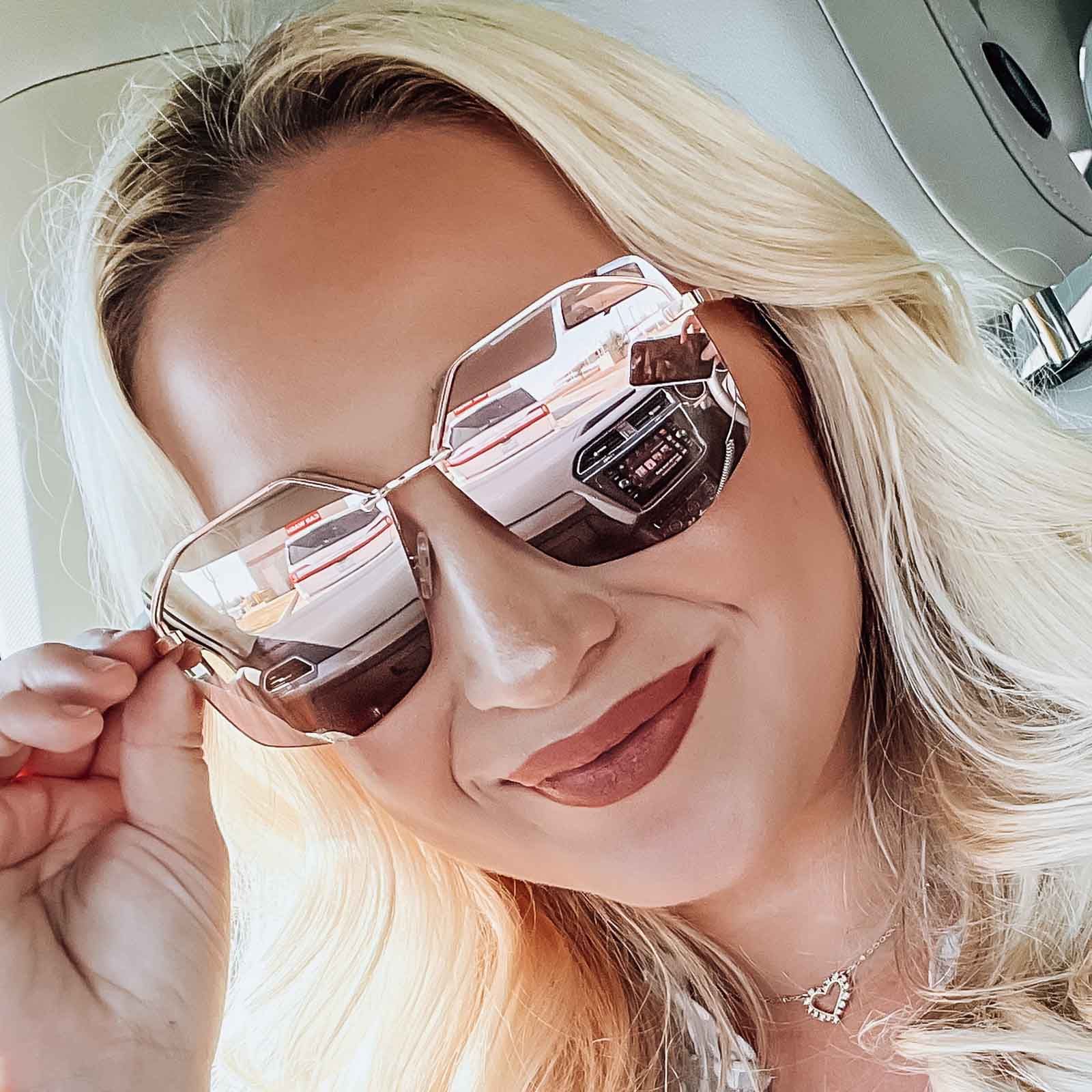 BREE - ROSE GOLD + CHERRY BLOSSOM MIRROR SUNGLASSES sold by Diff Eyewear product image thumbnail 5