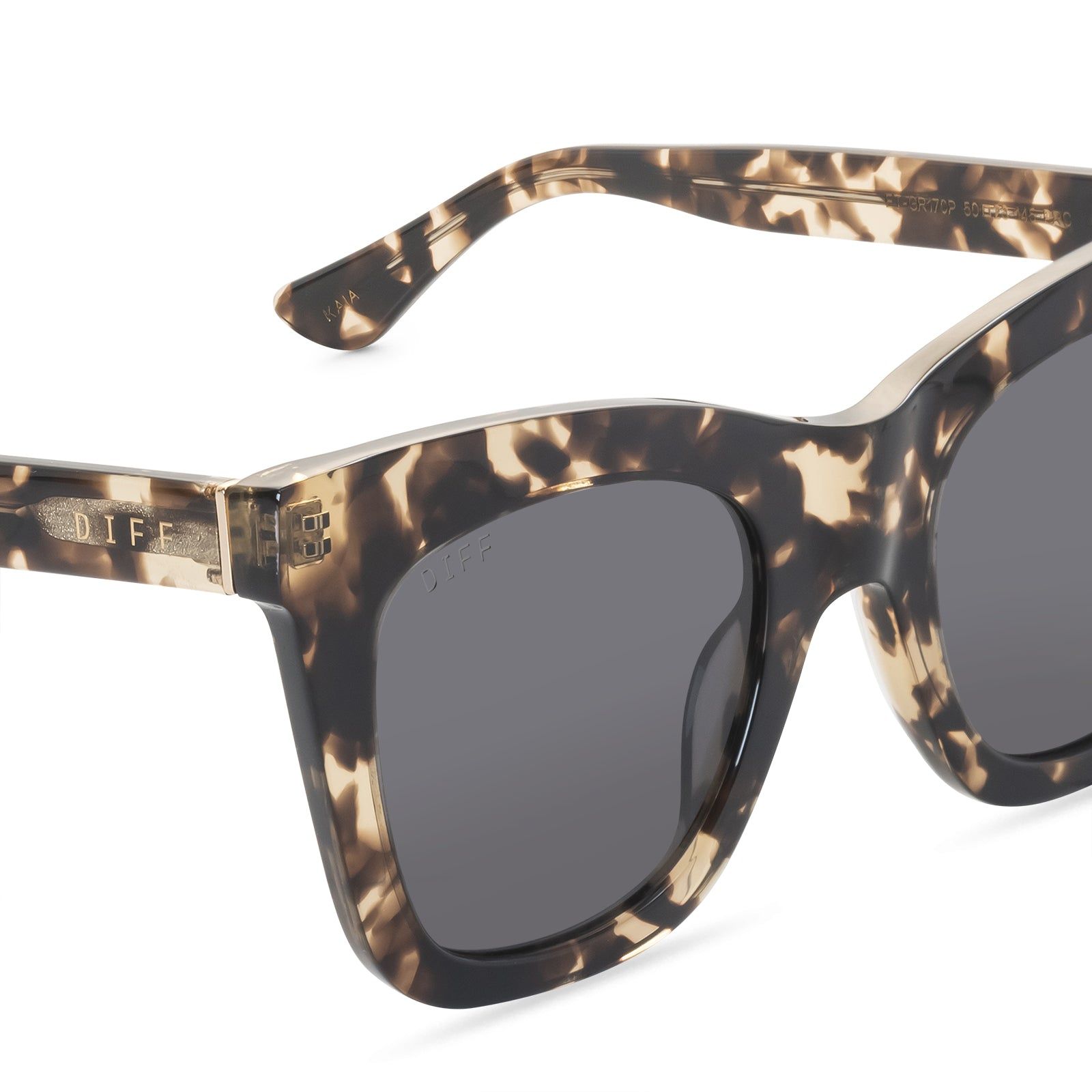 KAIA - ESPRESSO TORTOISE + GREY + POLARIZED SUNGLASSES sold by Diff Eyewear product image thumbnail 3