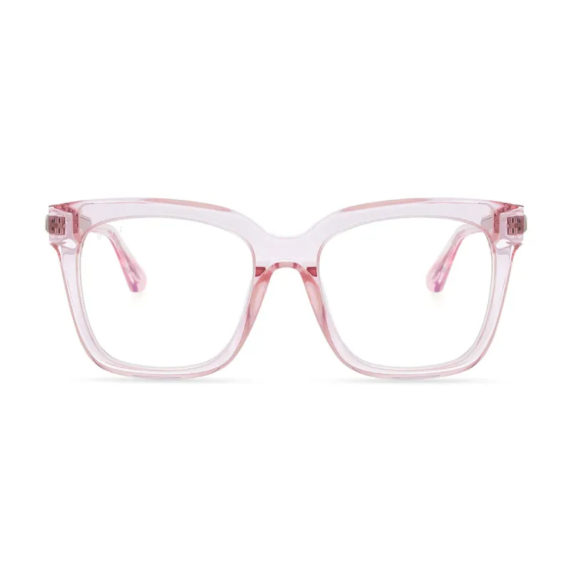 BELLA - LIGHT PINK CRYSTAL + BLUE LIGHT TECHNOLOGY GLASSES sold by Diff Eyewear