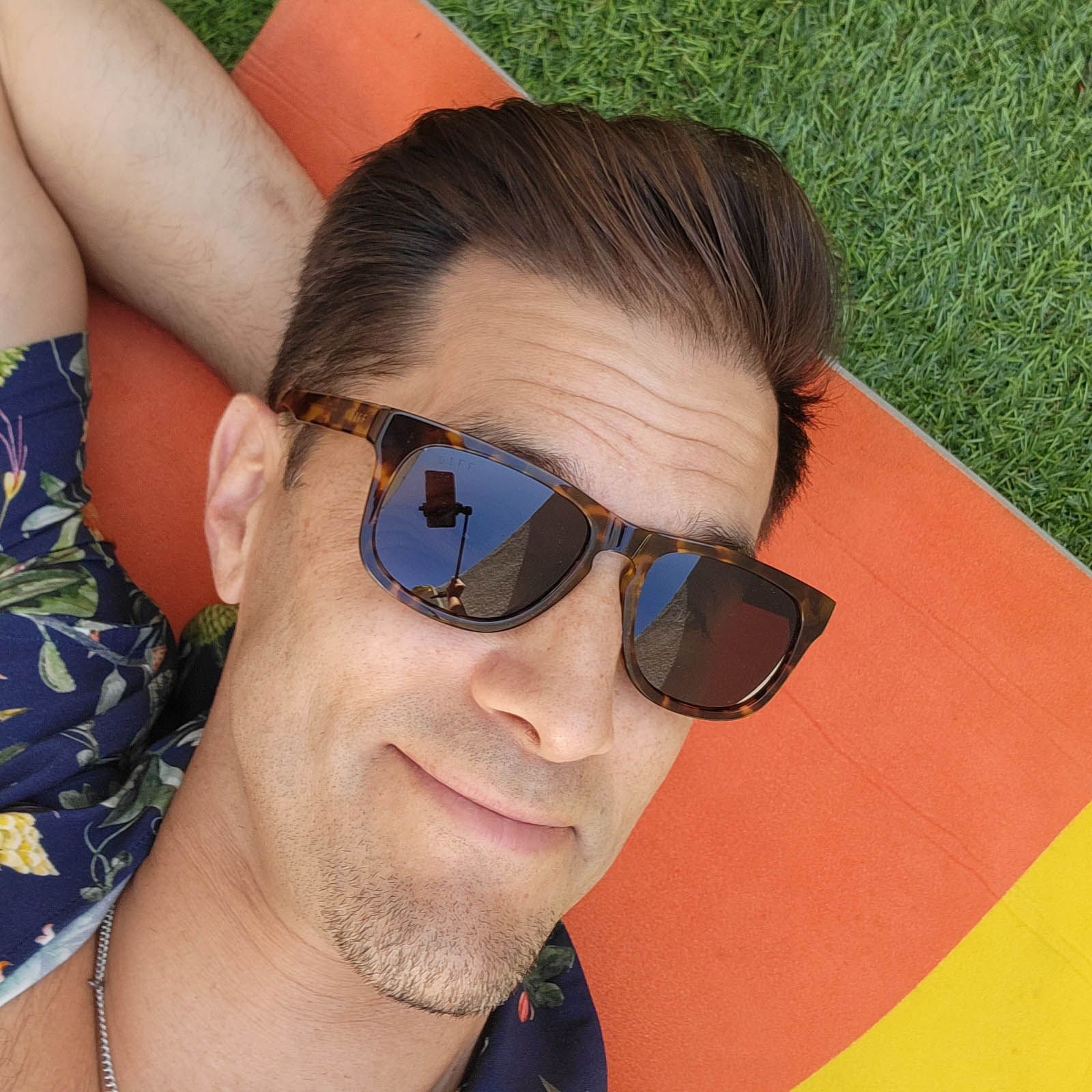 RILEY - AMBER TORTOISE + GREY POLARIZED SUNGLASSES sold by Diff Eyewear product image thumbnail 5