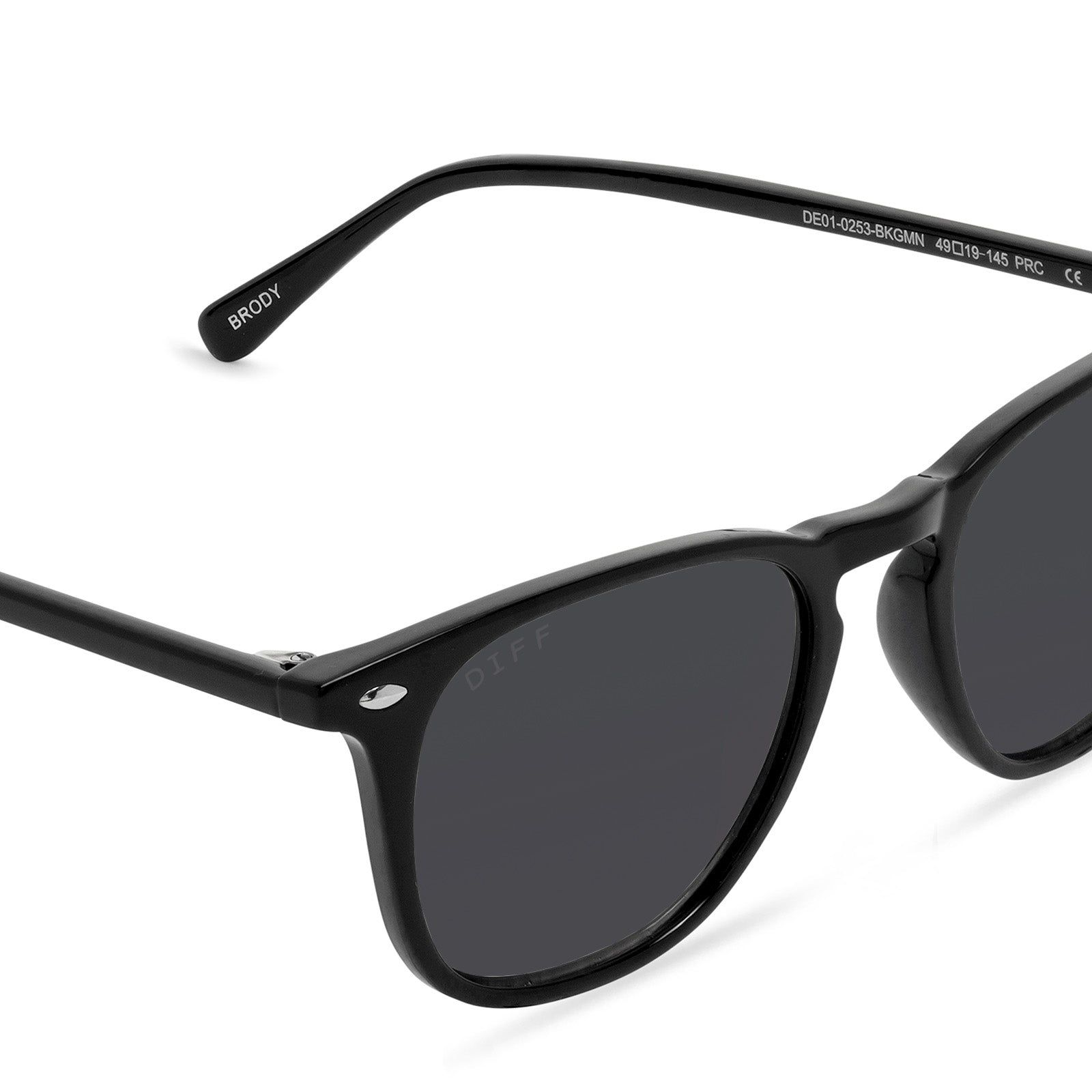 BRODY - BLACK + GREY SUNGLASSES sold by Diff Eyewear product image thumbnail 4