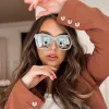 BELLA - BLUE DUST + BLUE GRADIENT FLASH SUNGLASSES sold by Diff Eyewear