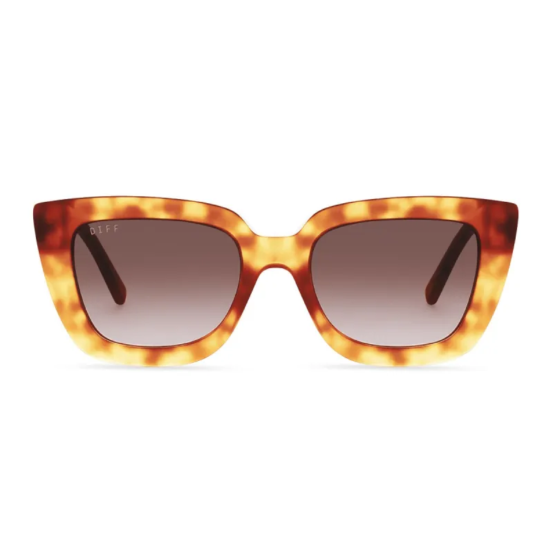 RUNI - SOLSTICE TORTOISE + BROWN GRADIENT POLARIZED SUNGLASSES sold by Diff Eyewear