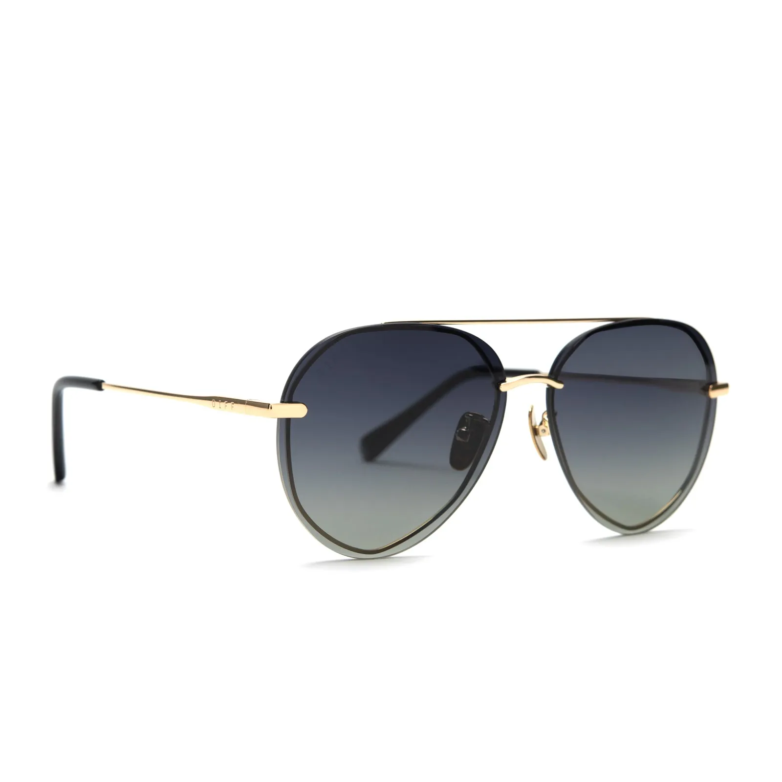 LENOX - GOLD + BLACK + GREY GRADIENT POLARIZED SUNGLASSES sold by Diff Eyewear product image thumbnail 2