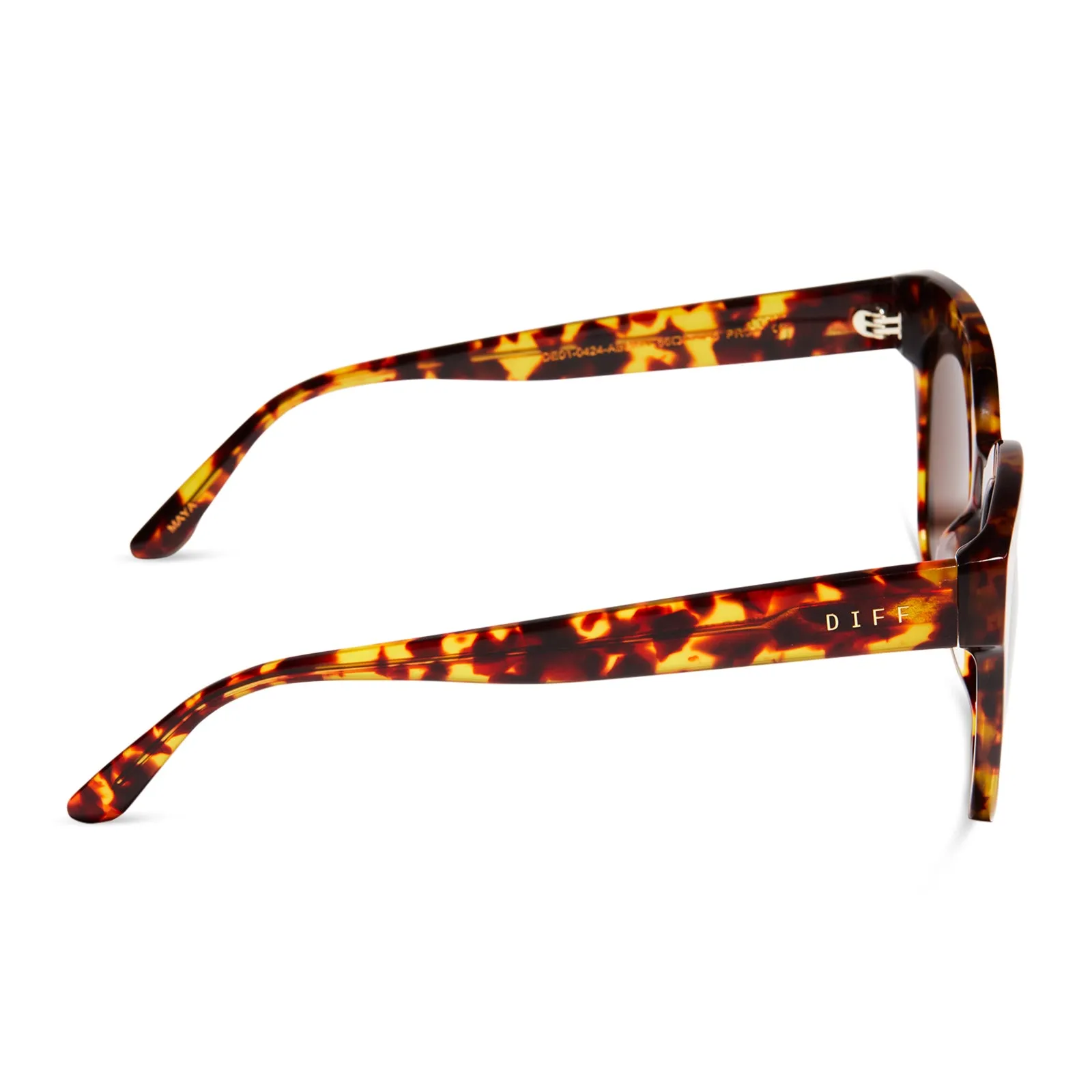 MAYA - AMBER TORTOISE + BROWN SUNGLASSES sold by Diff Eyewear product image thumbnail 3