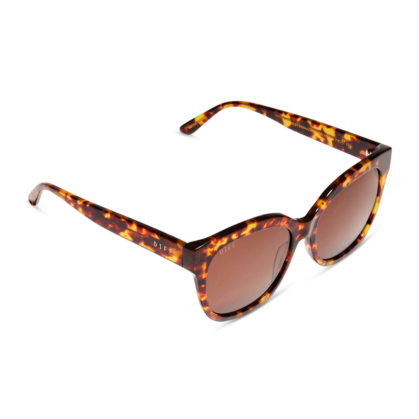 MAYA - AMBER TORTOISE + BROWN SUNGLASSES sold by Diff Eyewear product image thumbnail 4